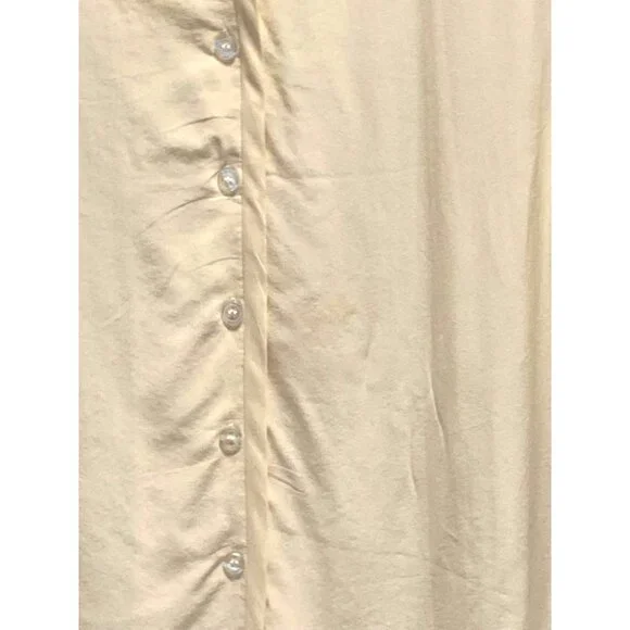 Spencer Jeremy Vintage 90’s Silk Blouse Cream Size M - Picture 9 of 15